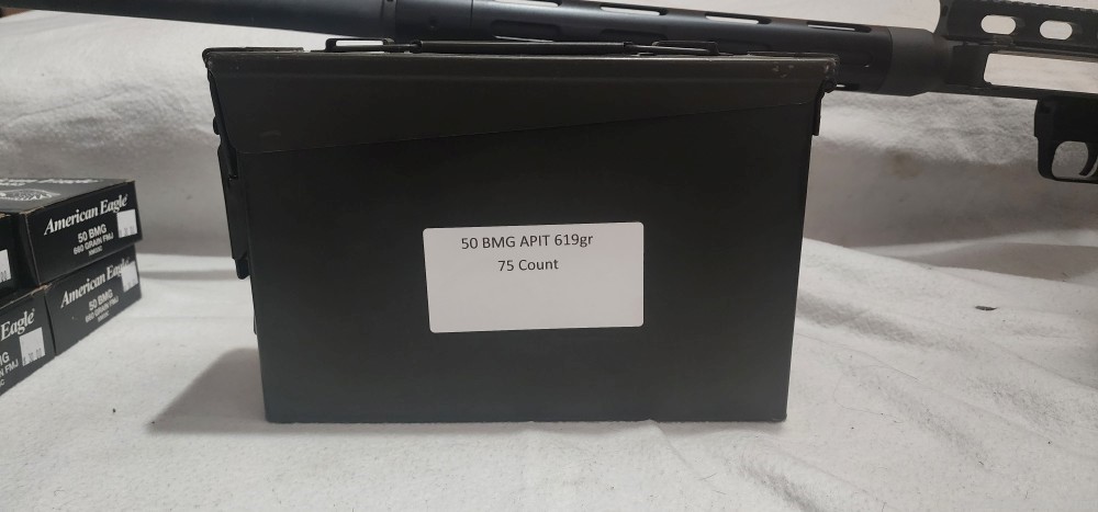 130 Rounds of .50 BMG APIT + 30 660gr FMJ in Ammo Tin with Desiccants -img-2