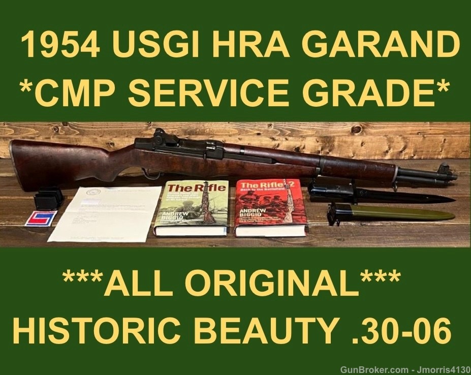M1 GARAND 1954 HRA CMP ALL CORRECT M-1 GARAND GORGEOUS RIFLE EXTRAS-img-0