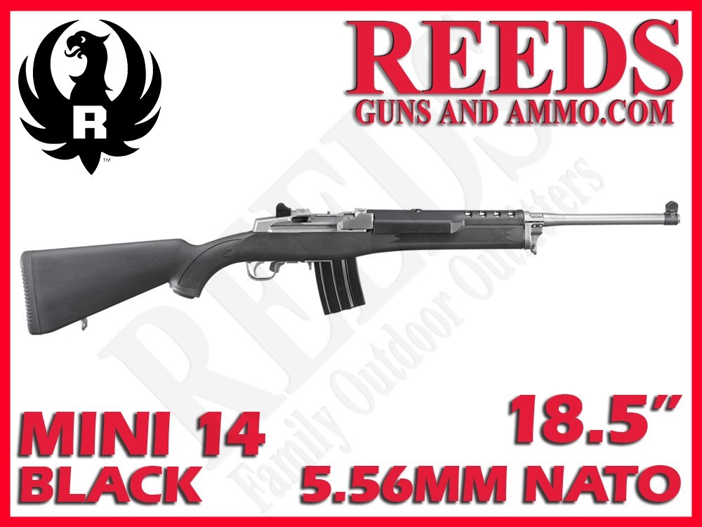 Ruger Mini 14 Ranch Black Stainless 223 5.56 18.5in 2-20rd Mags 5817 -img-0