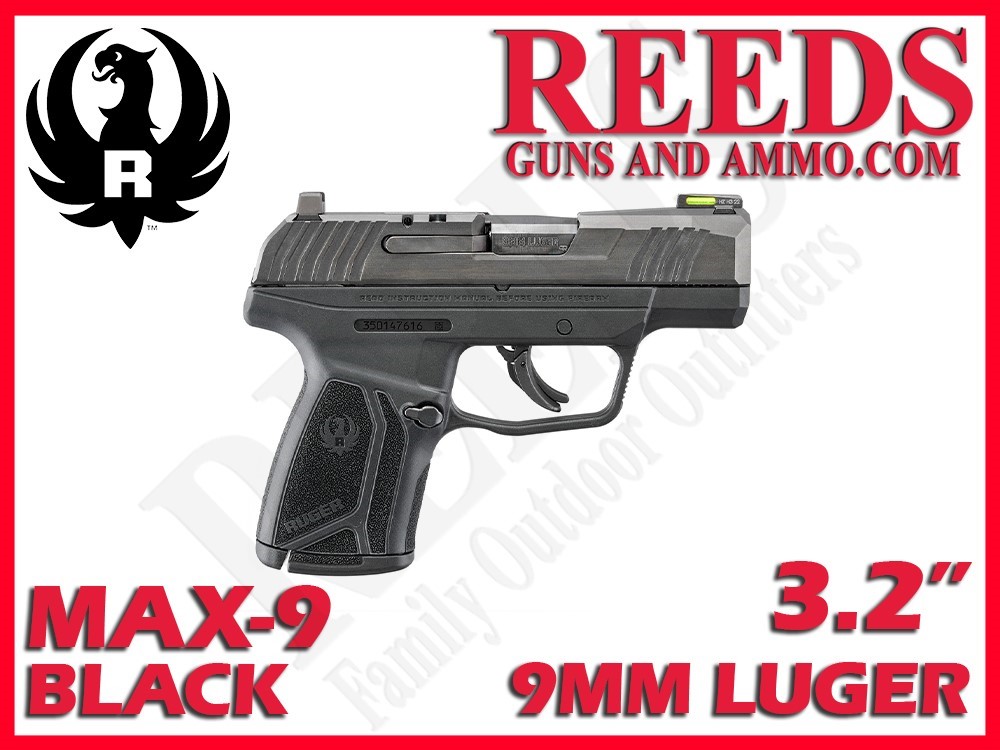 Ruger Max-9 Black 9mm 3.2in 2-10Rd Mags 3518-img-0