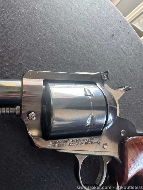 1981- Ruger New Model Super Blackhawk Single Action Revolver .44 mag 10.5"-img-3
