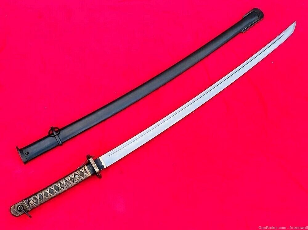 Military 95 Type Japanese Army. Sword Saber Samurai Katana Brass Handle-img-1