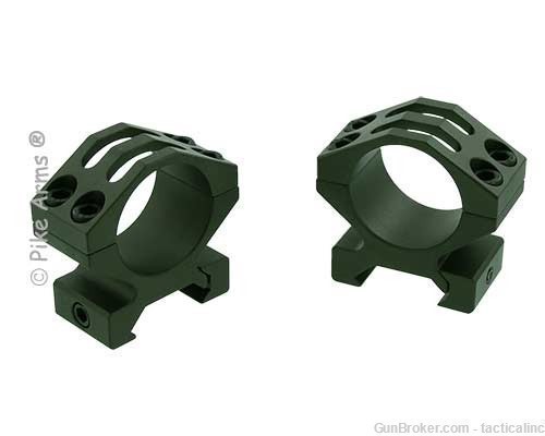 Pike Arms® Precision Billet Machined 1" Diameter Scope Rings - Olive Drab-img-0