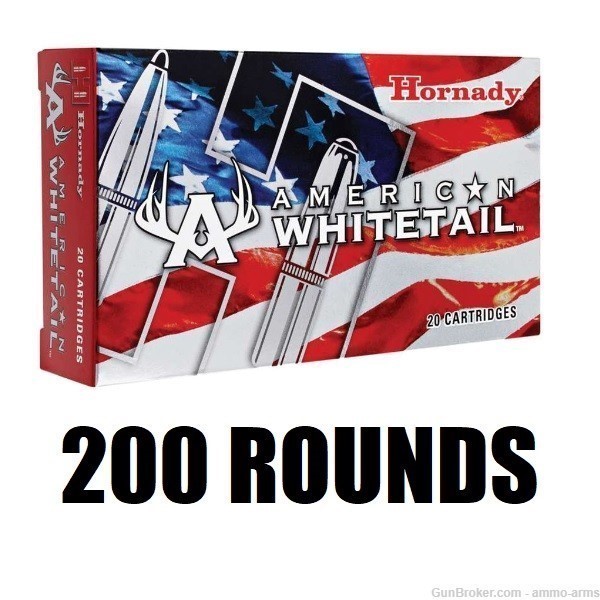 Hornady American Whitetail .30-06 Sprg 180 Gr InterLock 200 Rounds - 81084 -img-1