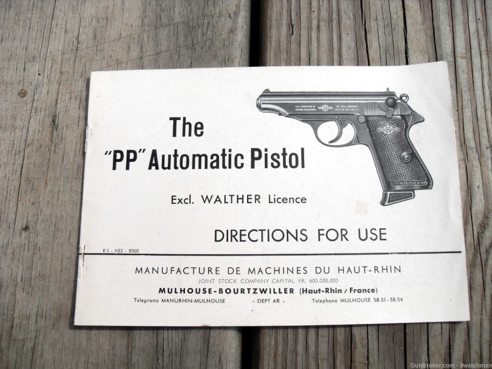 Vintage Walther PP  Manual Booklet-img-0