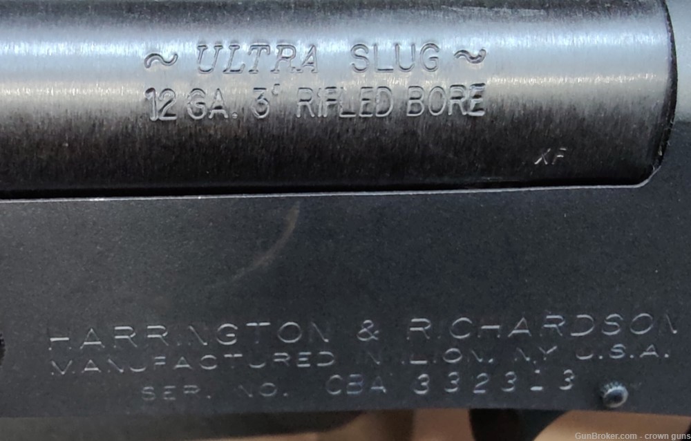H&R Ultra Slug in 12 gauge, Laminate Stock, Scope Rail, Rifled Barrel-img-2