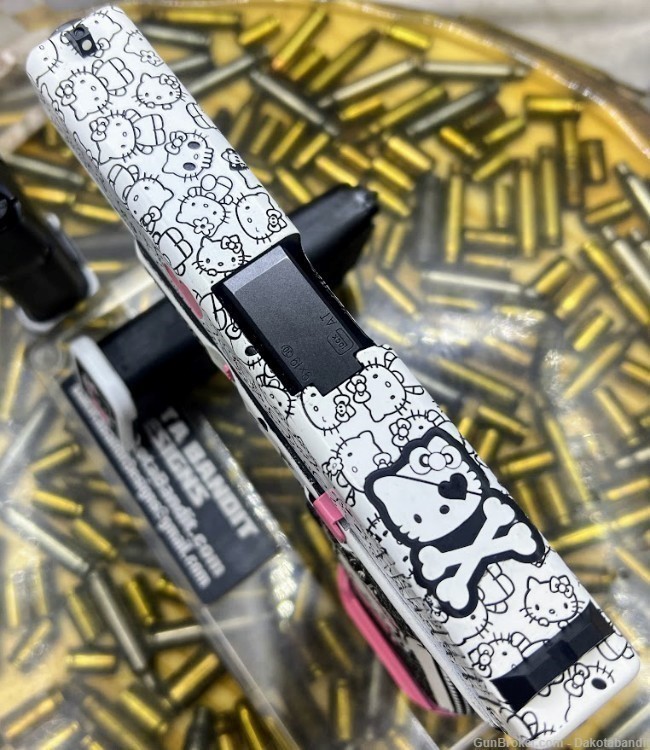 Hello Kitty Glock 19 9MM Engraved with Custom Case-img-13