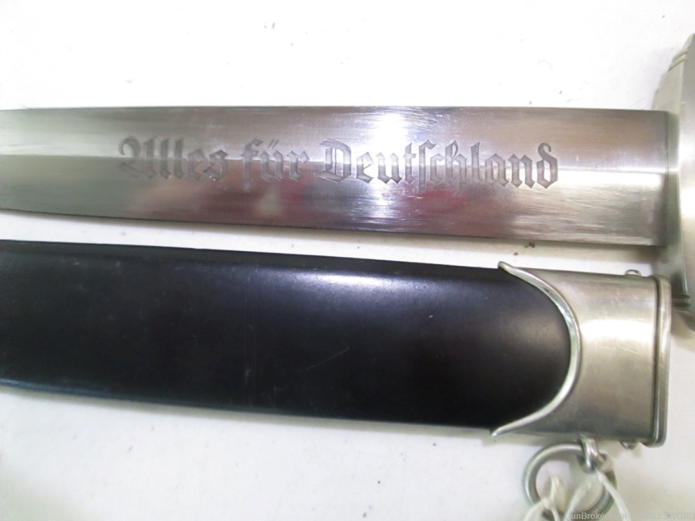 Original WWII German NSKK Dagger with Moto and Scabbard Marked HAENEL W47-img-2