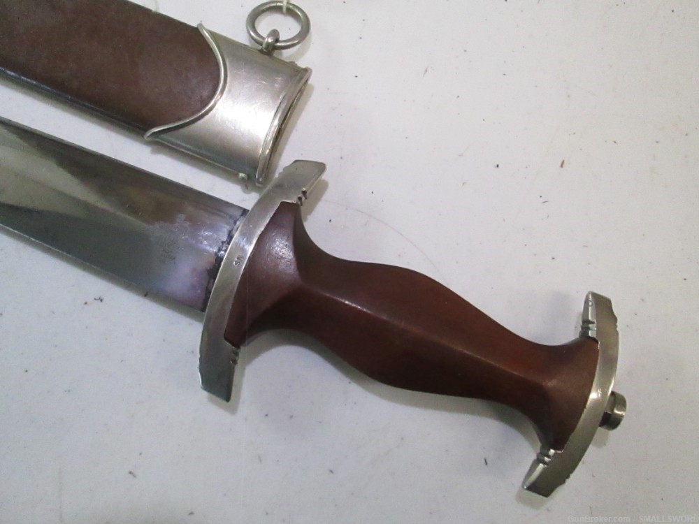 Original WWII German SA Dagger with Moto and Scabbard Scarce BECKER Maker -img-4