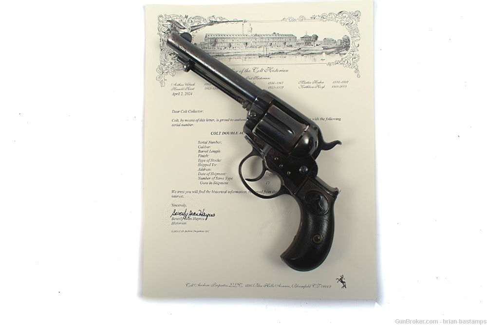 Colt Model 1877 Thunderer .41 Cal Revolver w/ Letter – SN: 90360 (Antique)-img-0