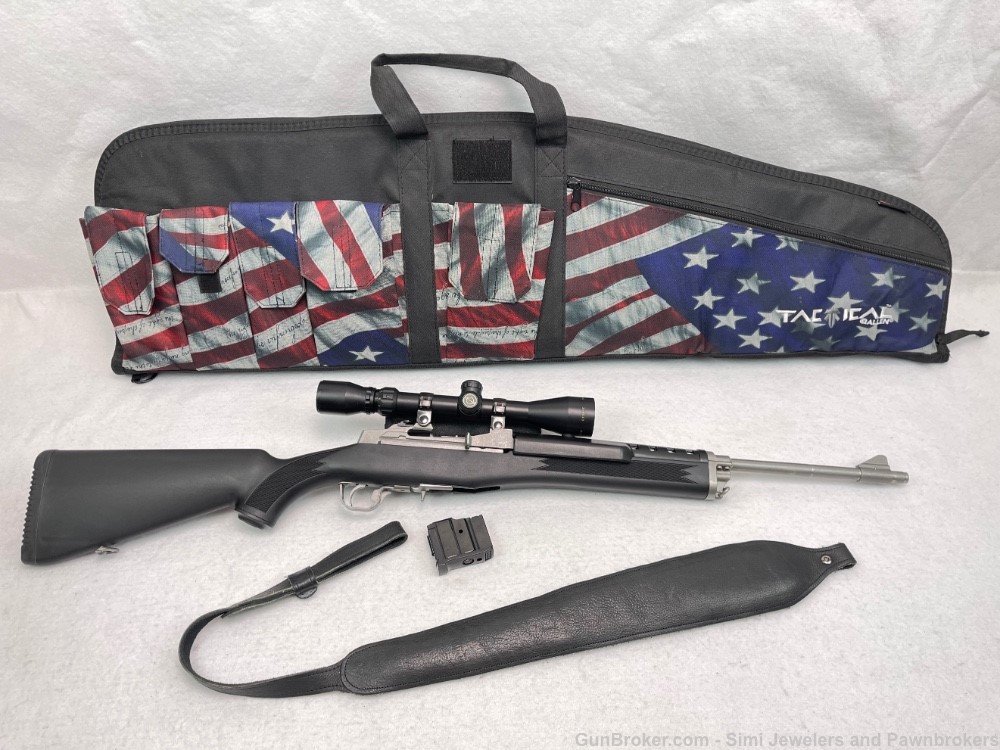 Ruger Mini-14 Ranch Rifle .223 Remington 5.56 NATO Stainless Scope Bag NR -img-0