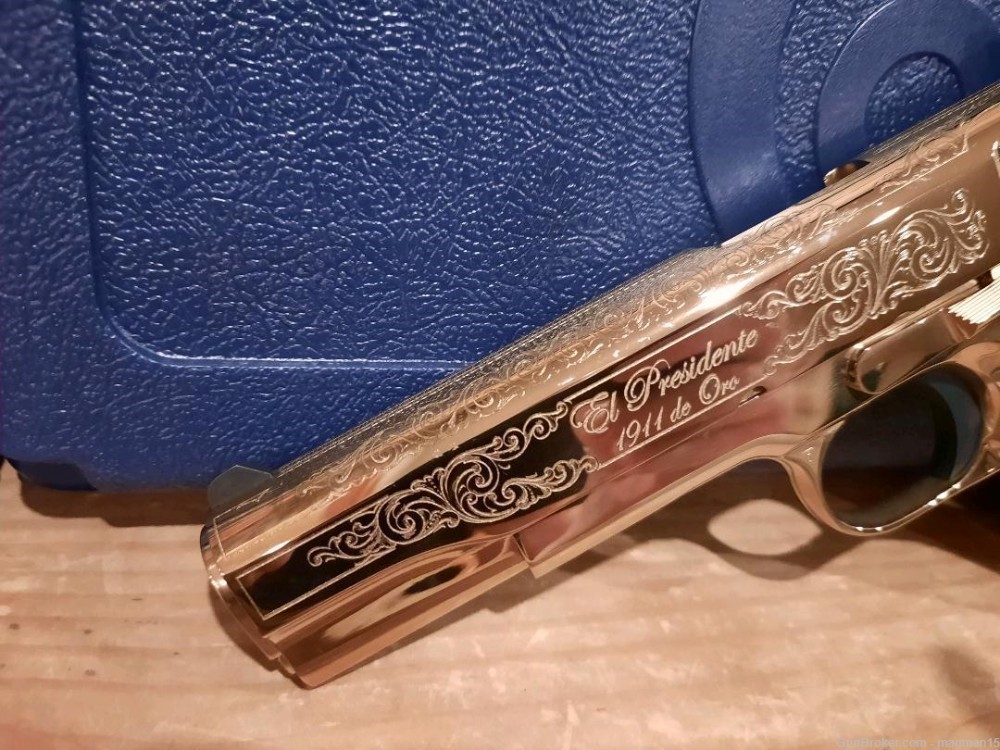 Colt 1911 38 Super El Presidente De Oro Gold Engraved 1 OF 500 NEW LIMITED -img-8
