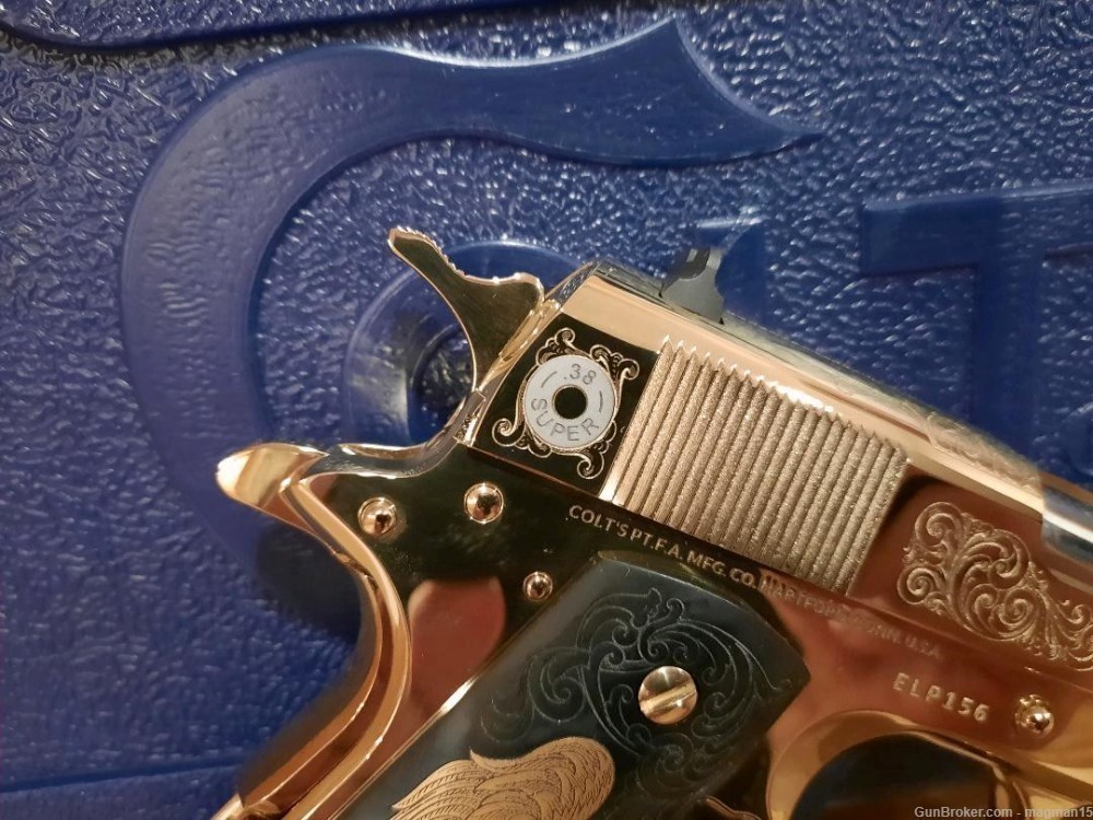 Colt 1911 38 Super El Presidente De Oro Gold Engraved 1 OF 500 NEW LIMITED -img-3