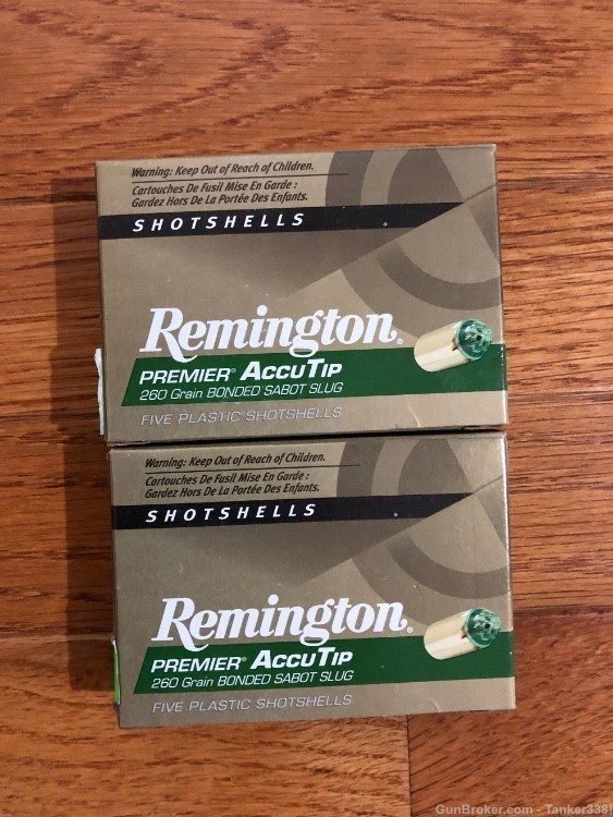 2 boxes/ 10 rounds 20 gauge sabot slug Remington Premier AccuTip -img-0