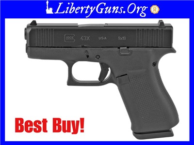  Glock 43X, 9mm 43X 10rd MOS ,Semi-auto polymer   MSRP $538, 764503037832