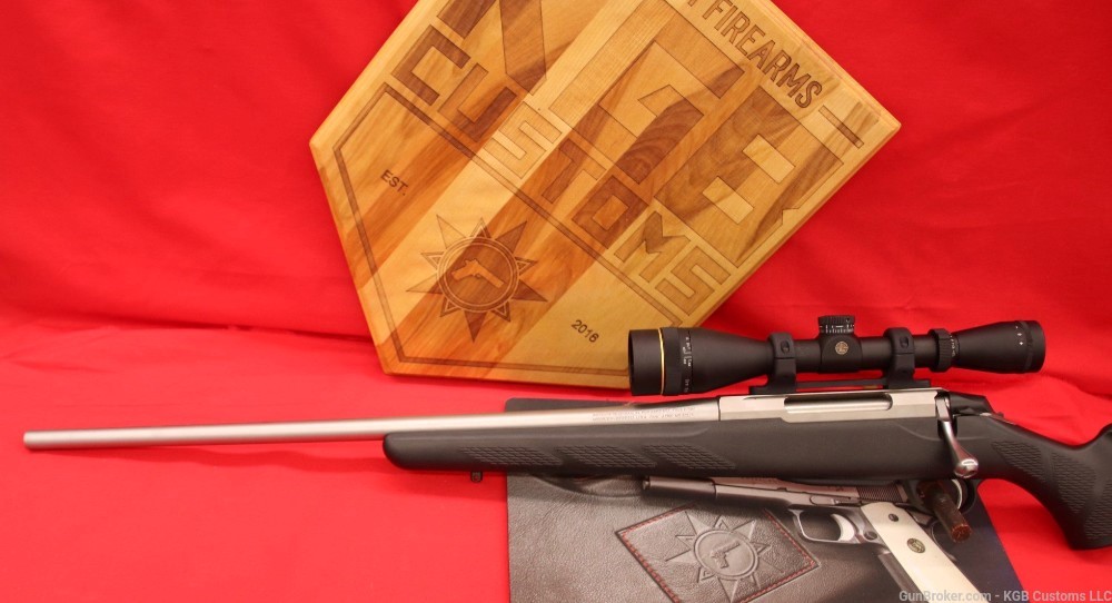 LIKE NEW Tikka T3 Stainless 223 Remington LEFT HANDED LEUPOLD SCOPE Nice!!-img-1