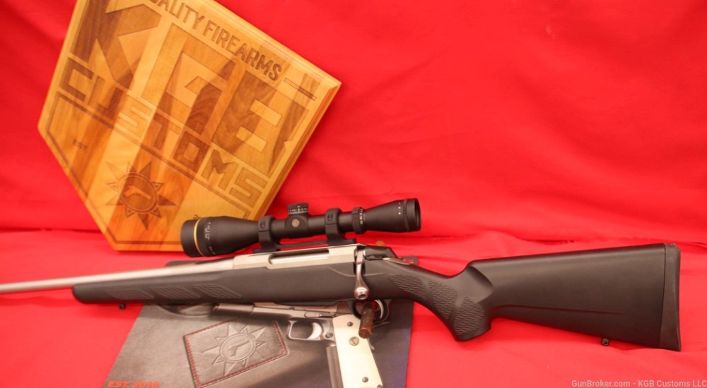 LIKE NEW Tikka T3 Stainless 223 Remington LEFT HANDED LEUPOLD SCOPE Nice!!-img-2