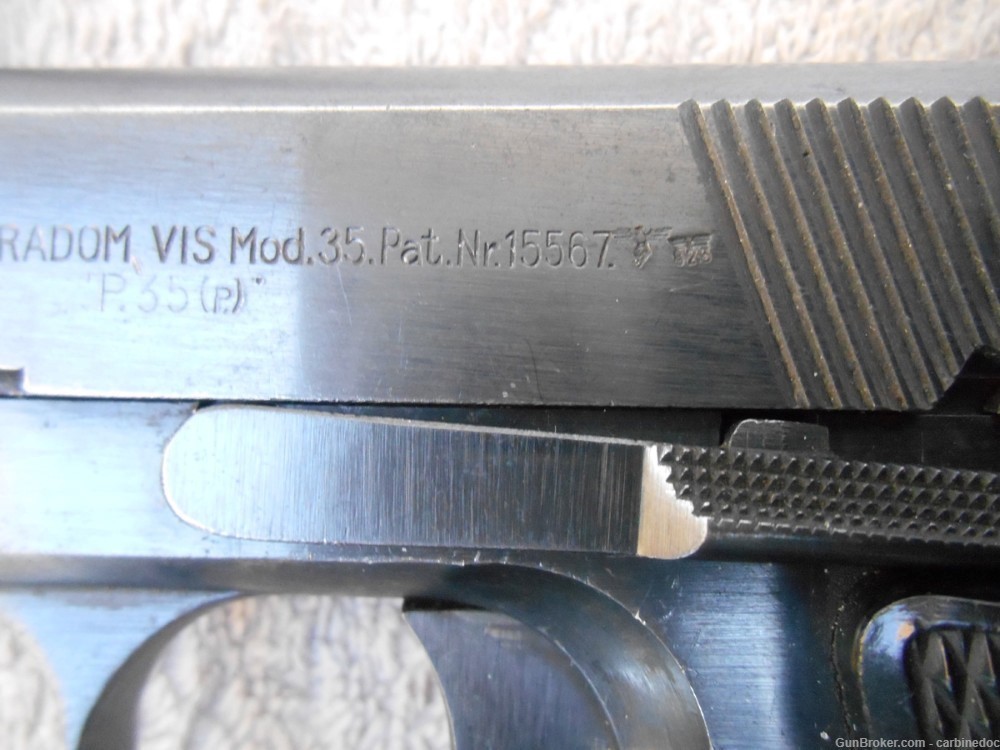 Radom VIS P35(p) Type 1 Slotted Pistol Mfg. in Poland by German Occupation -img-2