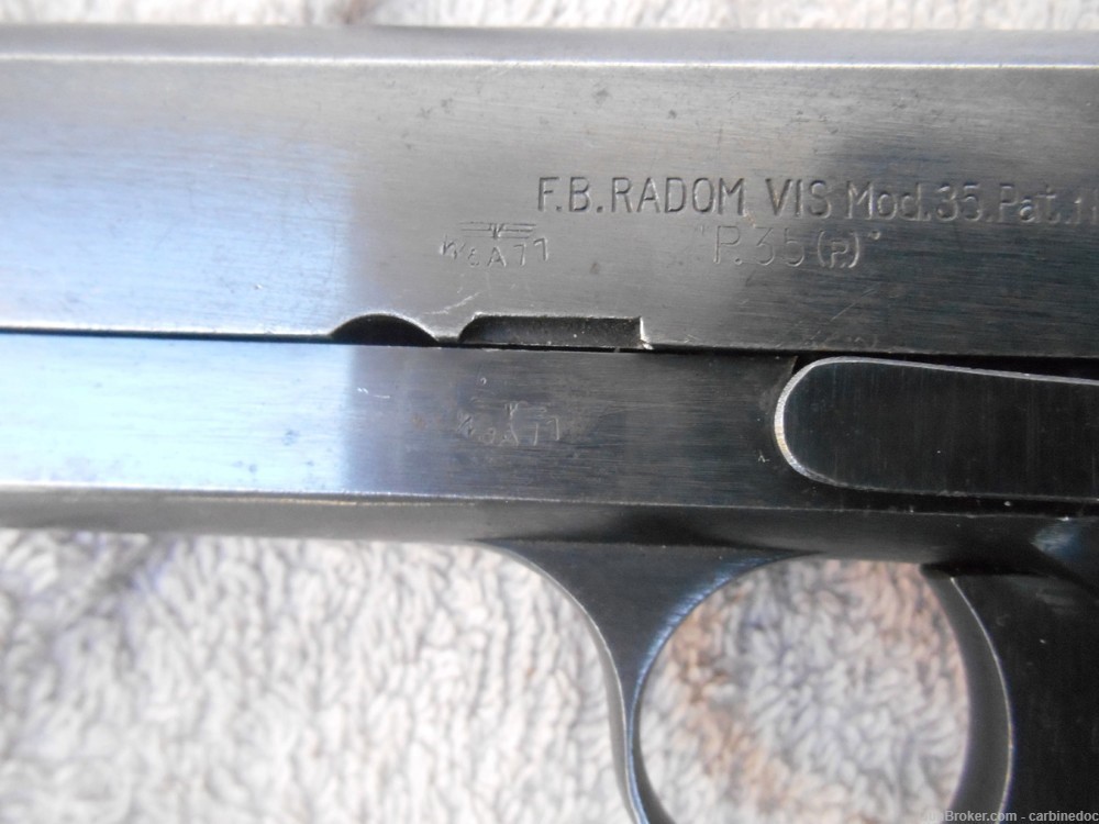 Radom VIS P35(p) Type 1 Slotted Pistol Mfg. in Poland by German Occupation -img-1