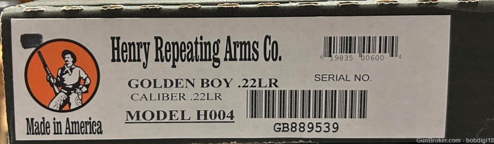 HENRY GOLDEN BOY H004 22LR 20IN OCT 16RD BRASS LEVER ACTION NO CC FEES-img-3