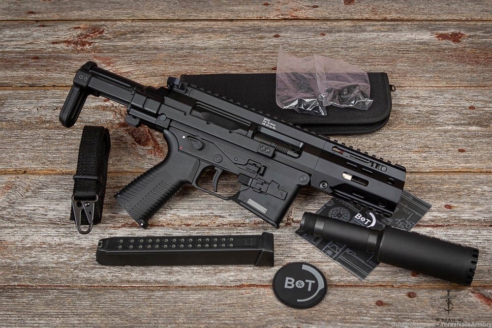 B&T SPC9 PDW SBR Glock Lower Integrally Suppressed Tele Stk - Layaway Opt-img-8