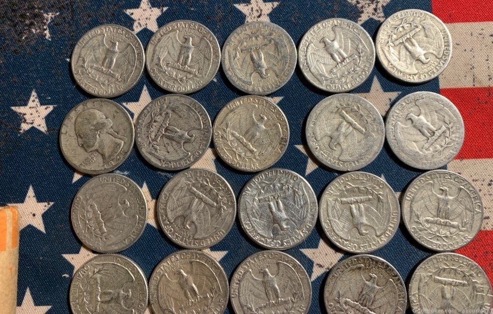 90% Silver Washington Quarters 40 Coins $10 Face Coin Quarter-img-5