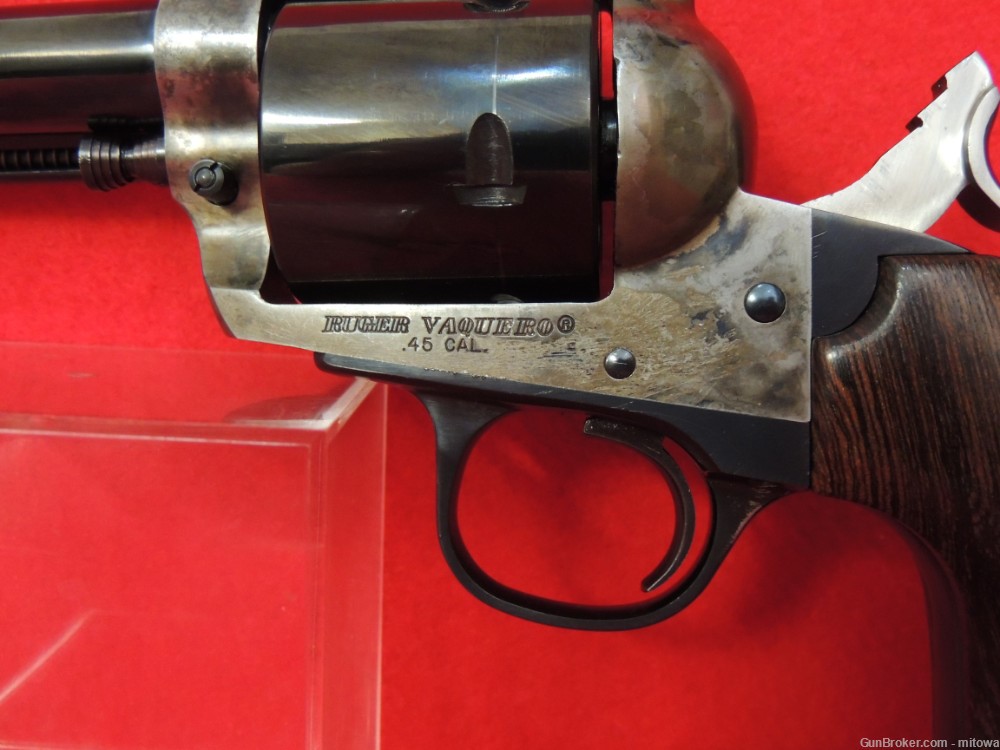 Ruger Old Model Bisley Vaquero .45 Colt 4 5/8” Case & Blue Unfluted Cyl Box-img-5