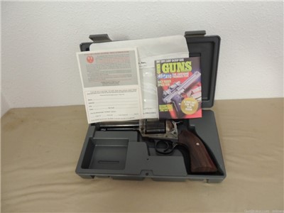 Ruger Old Model Bisley Vaquero .45 Colt 4 5/8” Case & Blue Unfluted Cyl Box