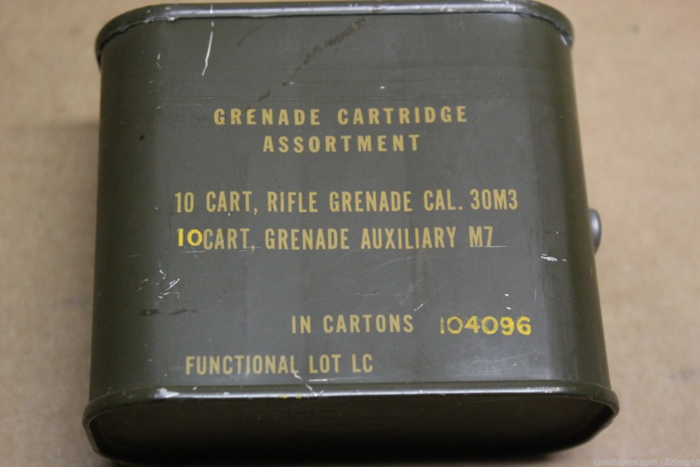 WW2 Grenade Cartridge Assortment Sealed M13 Spam Can #1 1903 -img-0