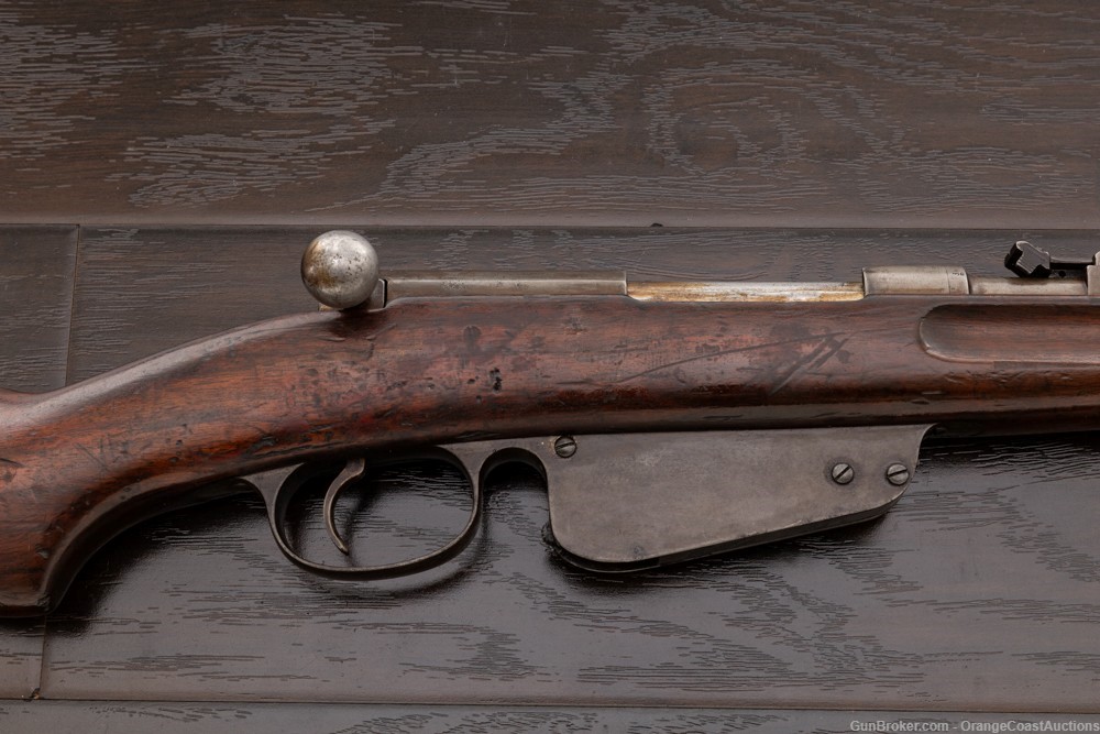 Antique Austrian Steyr Mannlicher Model 1888 Straight Pull Rifle Chilean-img-2