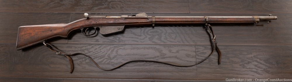 Antique Austrian Steyr Mannlicher Model 1888 Straight Pull Rifle Chilean-img-0