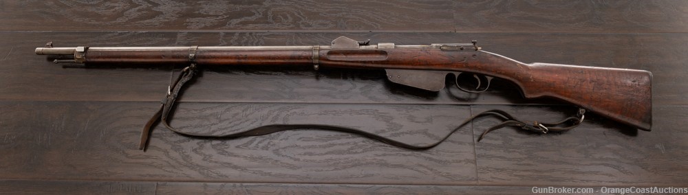 Antique Austrian Steyr Mannlicher Model 1888 Straight Pull Rifle Chilean-img-5
