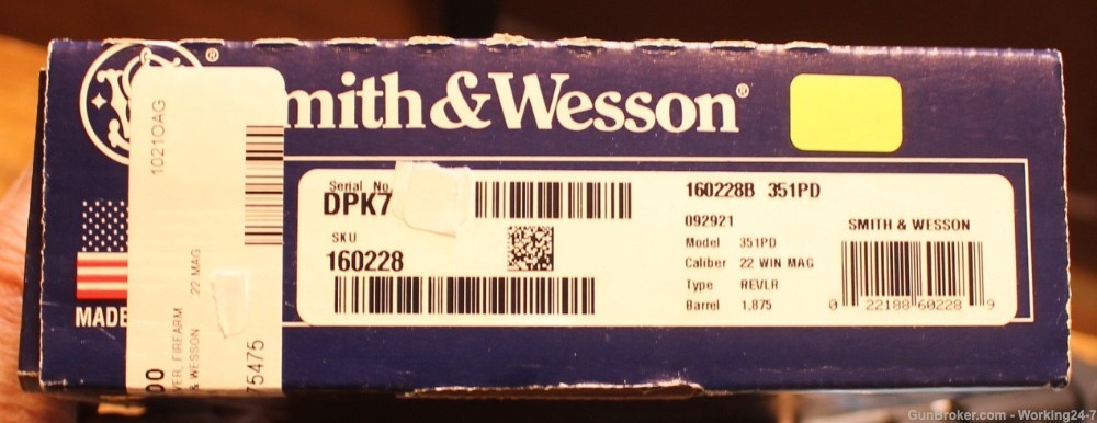 Smith & Wesson 351PD Airlite .22 WMR DA Revolver 7rd Black 160228-img-9