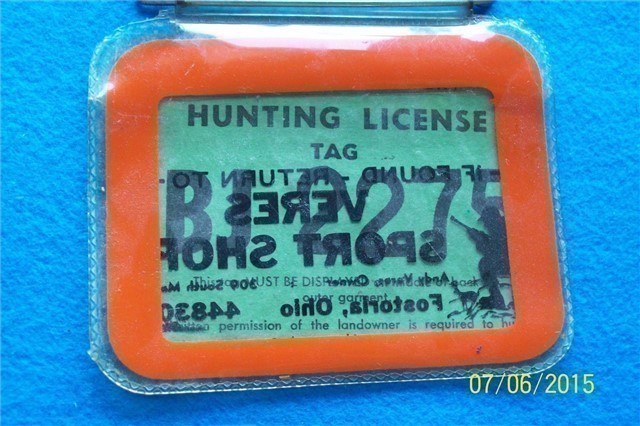 VINTAGE 1968 OHIO HUNTING PERMIT PAPER & TRAPPER-img-0