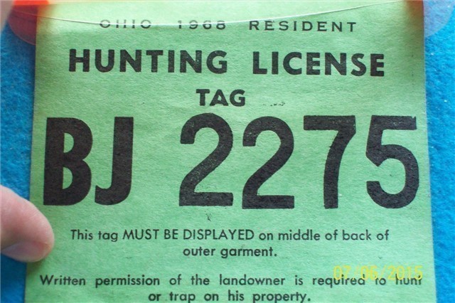 VINTAGE 1968 OHIO HUNTING PERMIT PAPER & TRAPPER-img-2