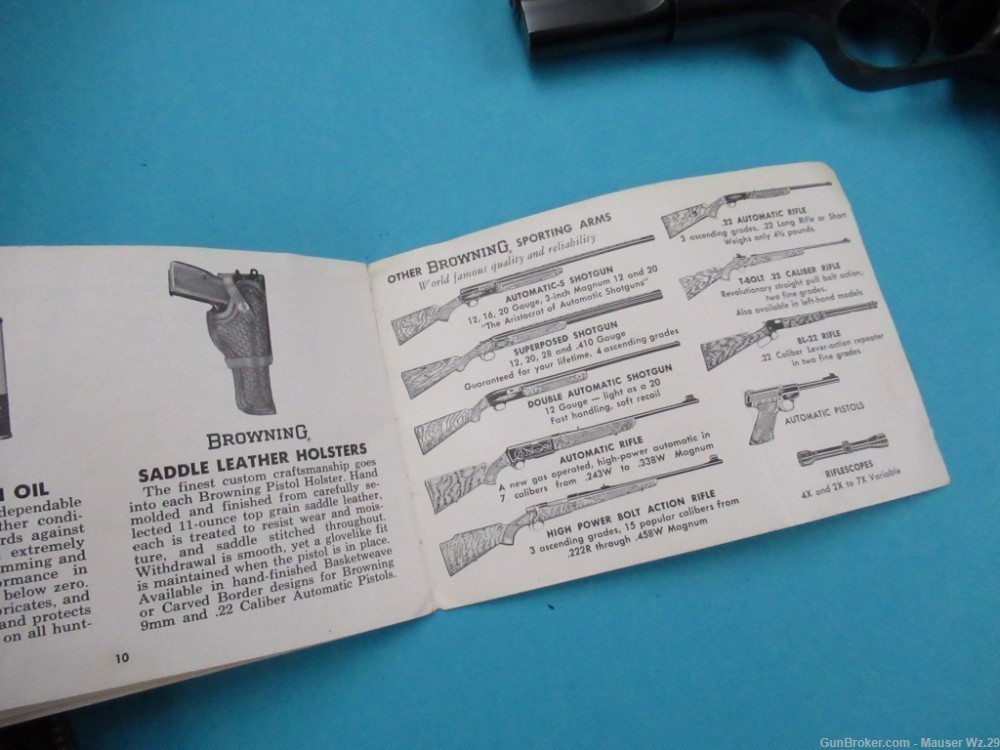 Very Nice 1971 Browning Hi Power Belgian pistol 9mm Luger BHP Mauser-img-100