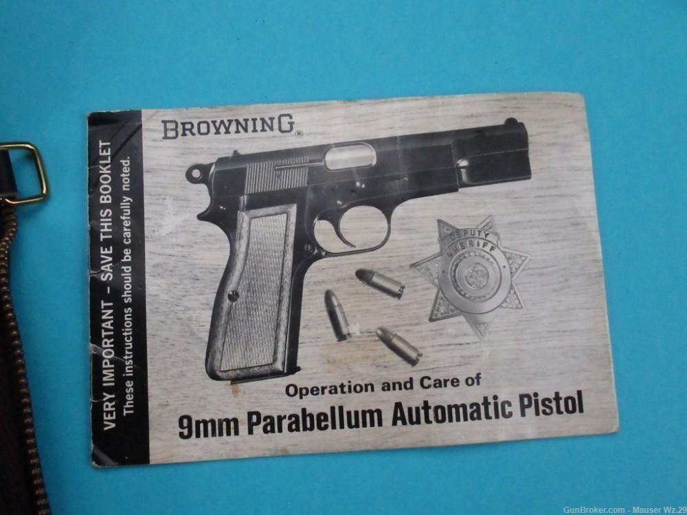Very Nice 1971 Browning Hi Power Belgian pistol 9mm Luger BHP Mauser-img-108