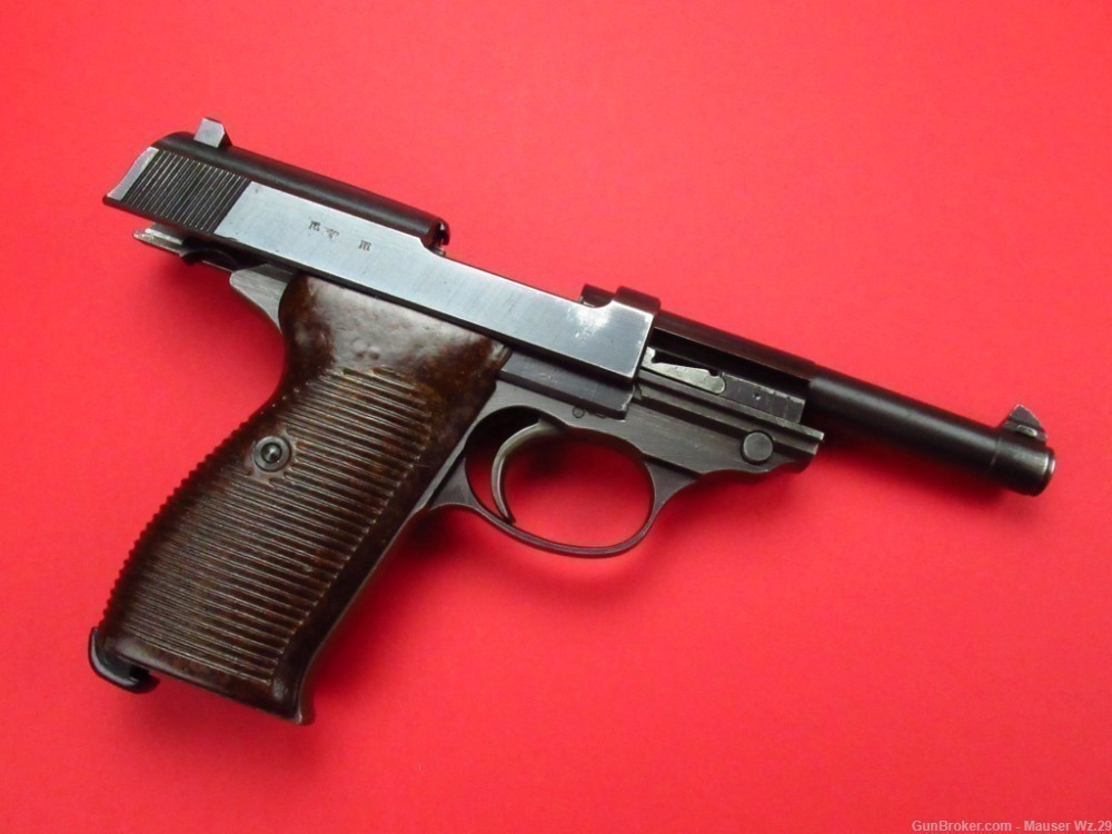 Rare 1944 Walther P38 FN E/140 Frame German WWII pistol 9mm Luger -img-67