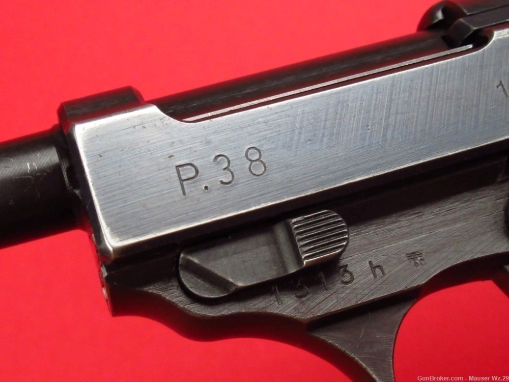 Rare 1944 Walther P38 FN E/140 Frame German WWII pistol 9mm Luger -img-19