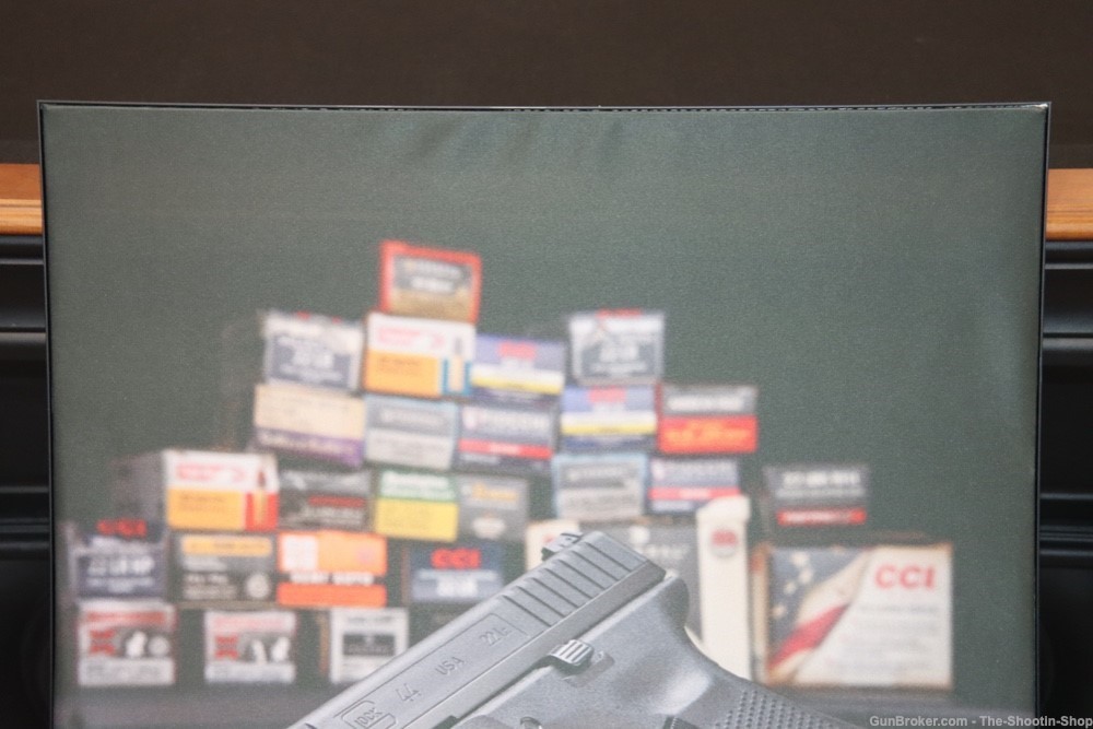 Glock Model G44 Handgun Advertising Sign Metal Framed RARE Factory POP 22LR-img-4