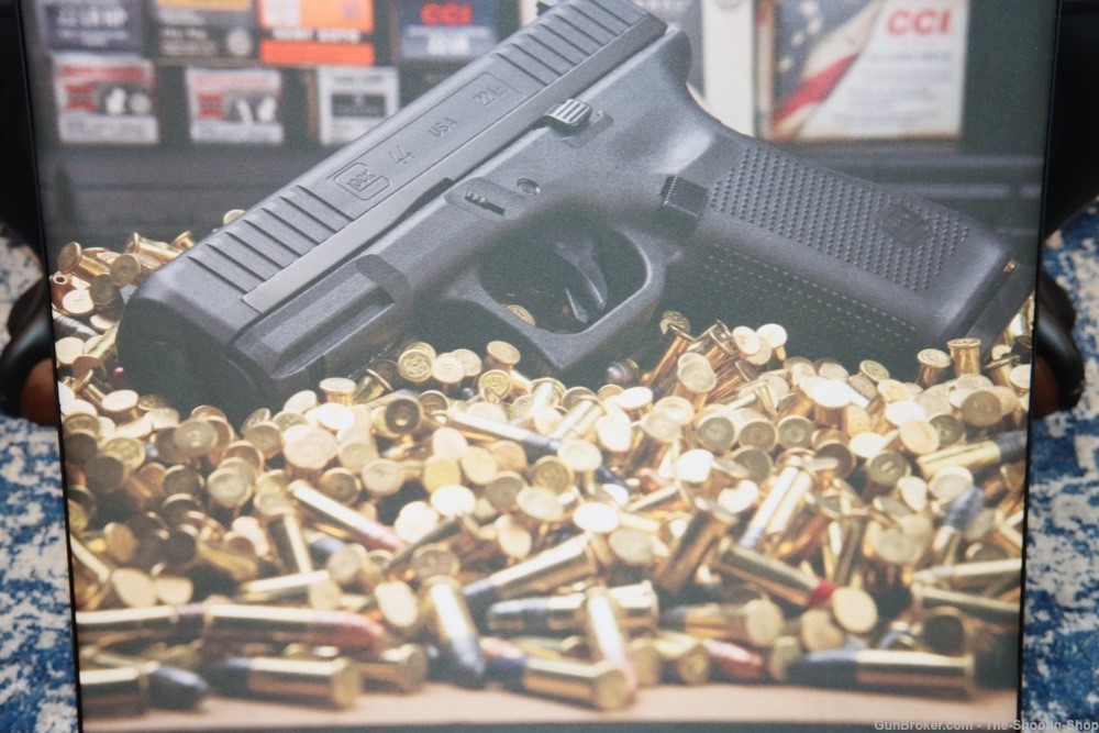 Glock Model G44 Handgun Advertising Sign Metal Framed RARE Factory POP 22LR-img-2