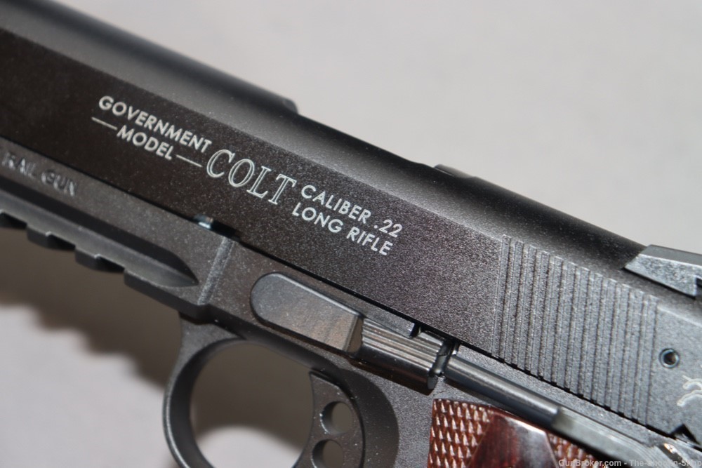 Colt Model 1911 Rail Gun Pistol 22LR 12RD Semi Auto DELUXE WOOD Germany MFG-img-14