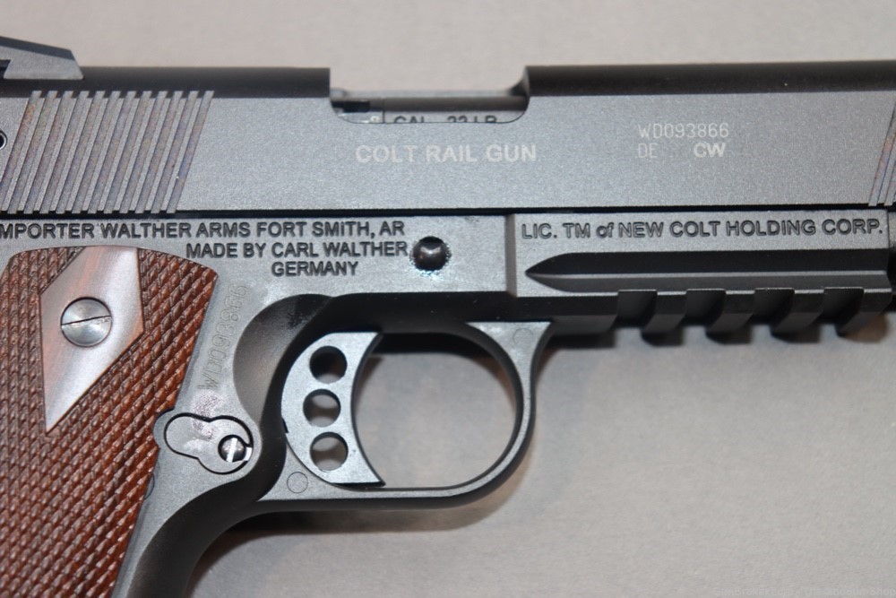Colt Model 1911 Rail Gun Pistol 22LR 12RD Semi Auto DELUXE WOOD Germany MFG-img-7