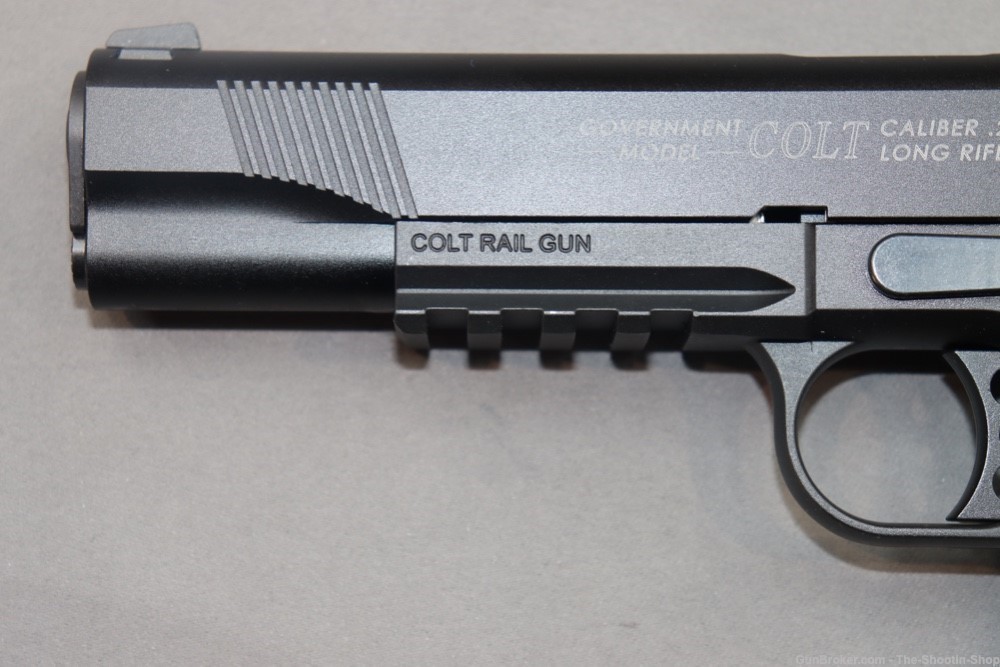 Colt Model 1911 Rail Gun Pistol 22LR 12RD Semi Auto DELUXE WOOD Germany MFG-img-1