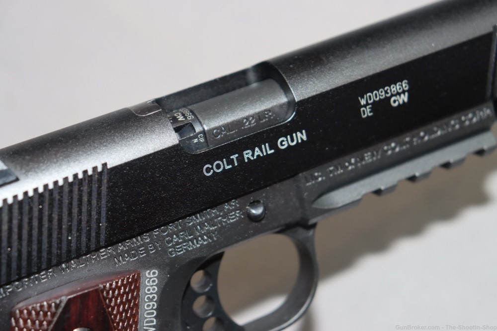 Colt Model 1911 Rail Gun Pistol 22LR 12RD Semi Auto DELUXE WOOD Germany MFG-img-11