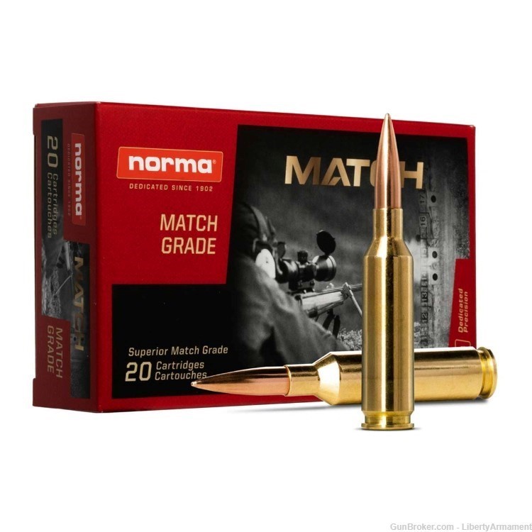 6mm Creedmoor Ammo 107 gr Norma Golden Target Match Ammunition-img-1