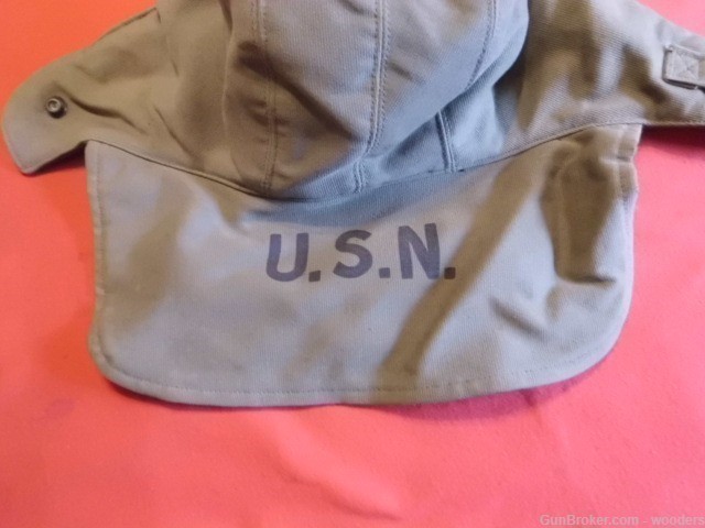 WW2 USN US Navy Cold Weather Winter Hat Size 7.5 WWII Contract NXsx 61772-img-7