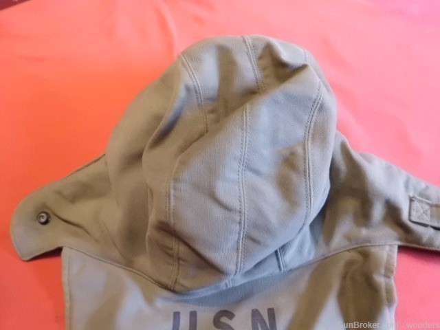 WW2 USN US Navy Cold Weather Winter Hat Size 7.5 WWII Contract NXsx 61772-img-8