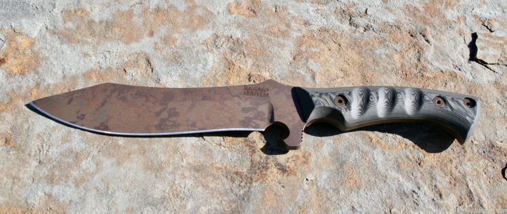 Dawson Knives Forester Magnacut Scorched Earth G10 Camo Handle leather NEWN-img-13