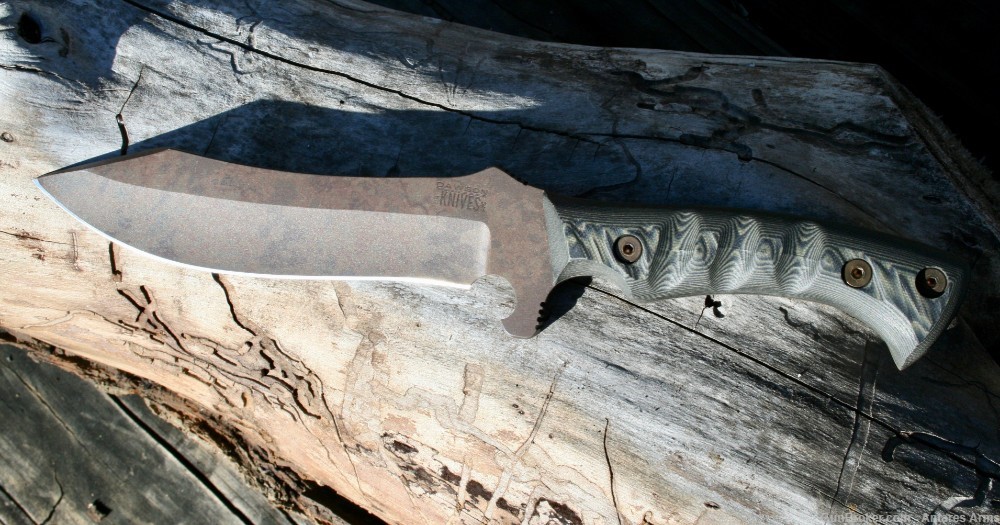 Dawson Knives Forester Magnacut Scorched Earth G10 Camo Handle leather NEWN-img-12
